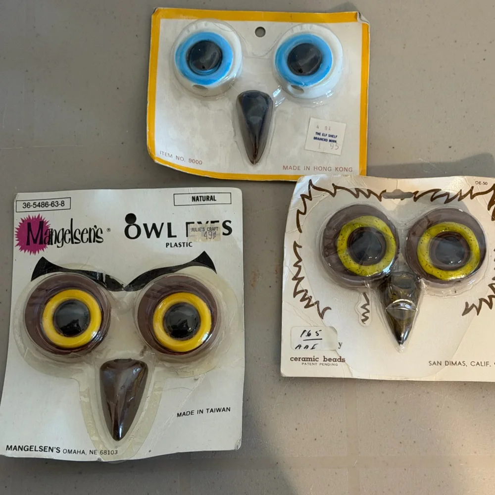Vintage Owl Eyes Craft Supplies - Picture 1 of 7